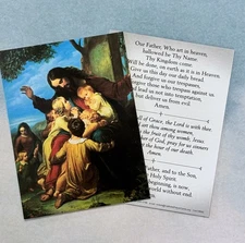Catholic Prayers Glory Be Hail Mary Our Father Jesus Prayer Card Set of 2