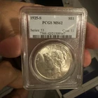 1925-S Peace Dollar PCGS MS62 Key Date - High Grade