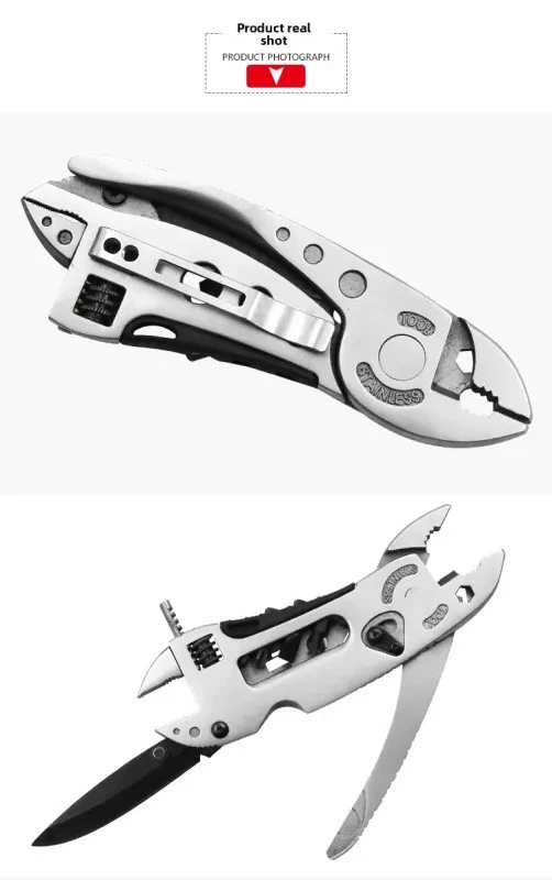 Multi-Tool Knife EDC Gear Set Adjustable Wrench, Screwdriver, Pliers Pocket Tool