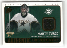 2002-03 Pacific Quest for the Cup - Authentic Game-Worn Jerseys Marty Turco #8