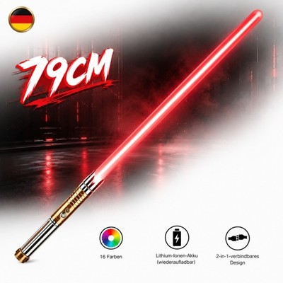 Lichtschwert Metallgriff Soundeffekte Type-C USB Dueling für Cosplay Geburtstag