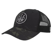Beretta Black MultiCam Trucker Hat, Adjustable Snapback (BC021T16520972)
