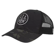 Beretta Black MultiCam Trucker Hat, Adjustable Snapback (BC021T16520972)