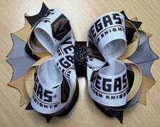 Las Vegas Knights Hockey Inspired Hair Bow
