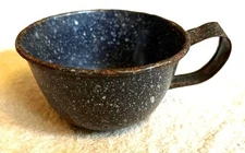 Antique agateware cup with handle