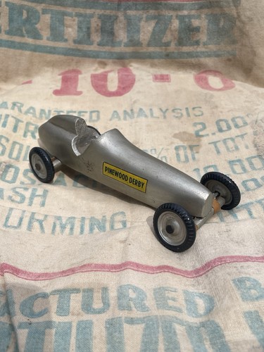 Vintage Pinewood Derby Car Folk Art Race Americana Cub Boy Scouts - Picture 4 of 16
