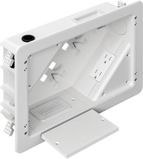In-Wall TV Box with Flange for Home Theater Installation, Cord Hider for Wall Mo