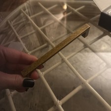 5-1/16-in 128mm Brushed Gold Square Drawer Pull 10-Pack 