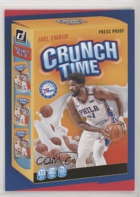 2020-21 Panini Donruss Crunch Time Press Proof Joel Embiid #6 4l3