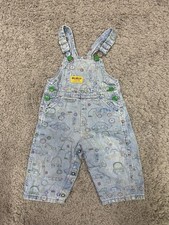 Vintage OshKosh B Gosh Vestbak Overalls 12M Cars Trucks Vehicle Print USA Made