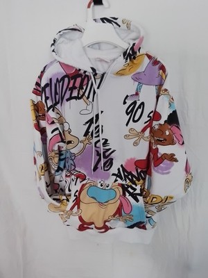 Nickelodeon Ren And Stempy Sweatshirt Pullover Hoodie Size S Youth/teens Unisex