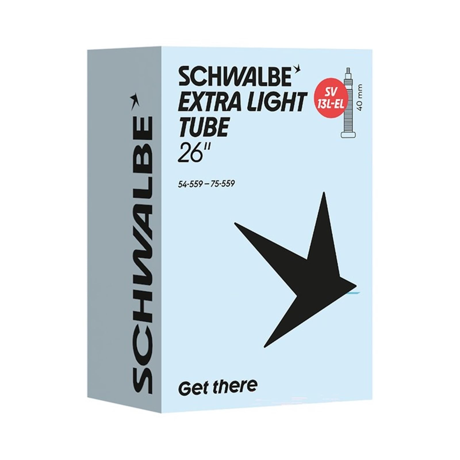 Schwalbe Fahrradschlauch SV13L-EL EXTRA Light 5475-559 IB Black 40mm 4290₽