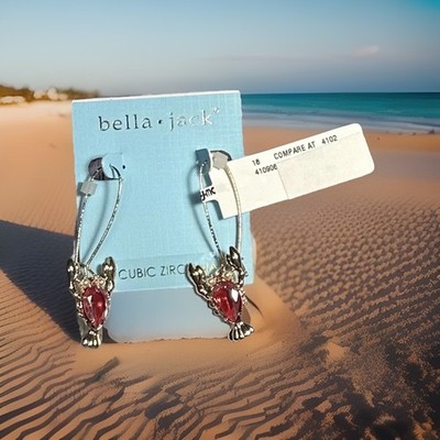 NEW Bella Jack Lobster Drop Earrings Cubic Zirconia