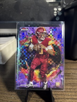 2024 Jayden Daniels Topps Finest Purple XFractor /75 #246 Rare RC Rookie Card