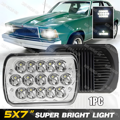 7x6'' LED Headlight Hi/Lo Beam DRL For Chevy Malibu 1978 1979 1980 1981 El Camino