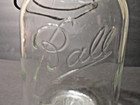 Vintage Ball Ideal Clear Glass Qt Square Mason Canning Jar Wire Bail Made In USA — photo 5