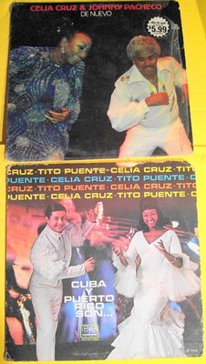 Celia Cruz - 2 vinyl LPs Lot - with Johnny Pacheco & Tito Puente
