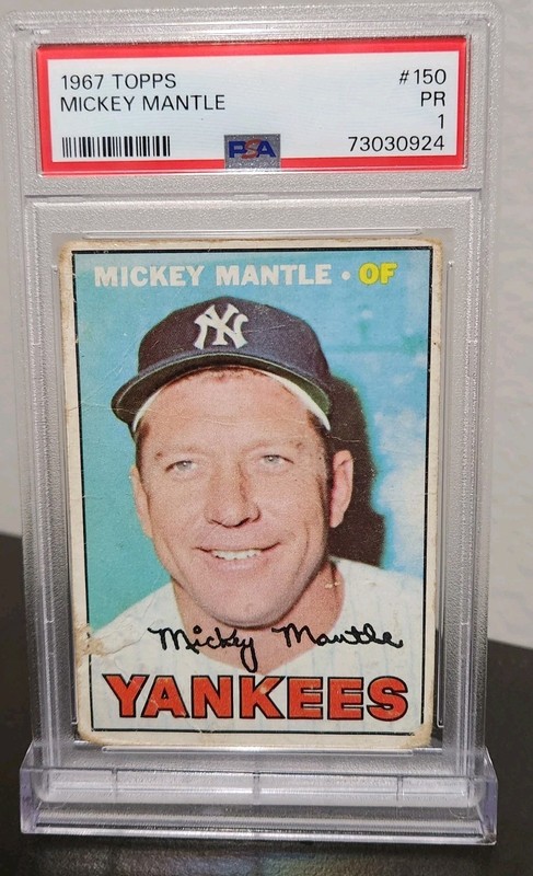 1967 Topps Mickey Mantle #150 PSA 1 New York Yankees Legend HOF Nicer Low Grade