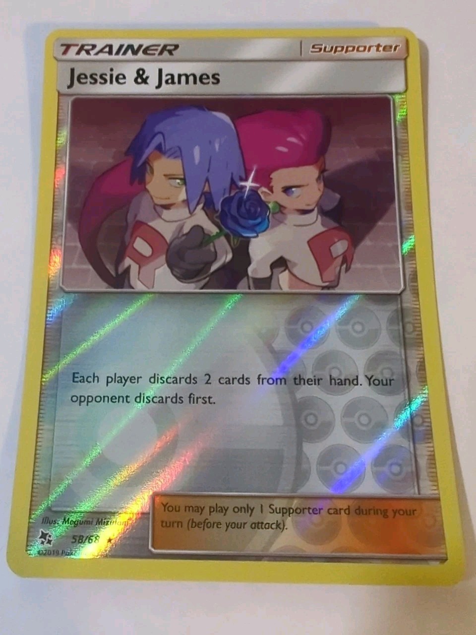 2019 Pokemon Hidden Fates - Jessie & James Reverse Holo #58