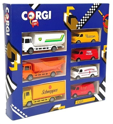 Corgi 10cm & 7cm Long Diecast C12/1 - 7 Piece Truck & Van Set - Photo 1/4