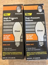 Philips - 70w High Pressure Sodium Clear Light Bulbs - MOGUL Base - Lot of 2