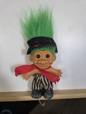 Christmas Carol Russ Troll Vintage Trolls Scrooge Green Hair Caroler C92