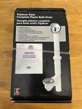 KEENEY 64W 1-1/2-in Chrome Triplever Style Complete Plastic PVC Bath Tub Drain