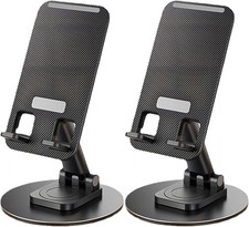 2PCS Cell Phone Stand, Adjustable Phone Holder 360  Rotation Fully Foldable Des