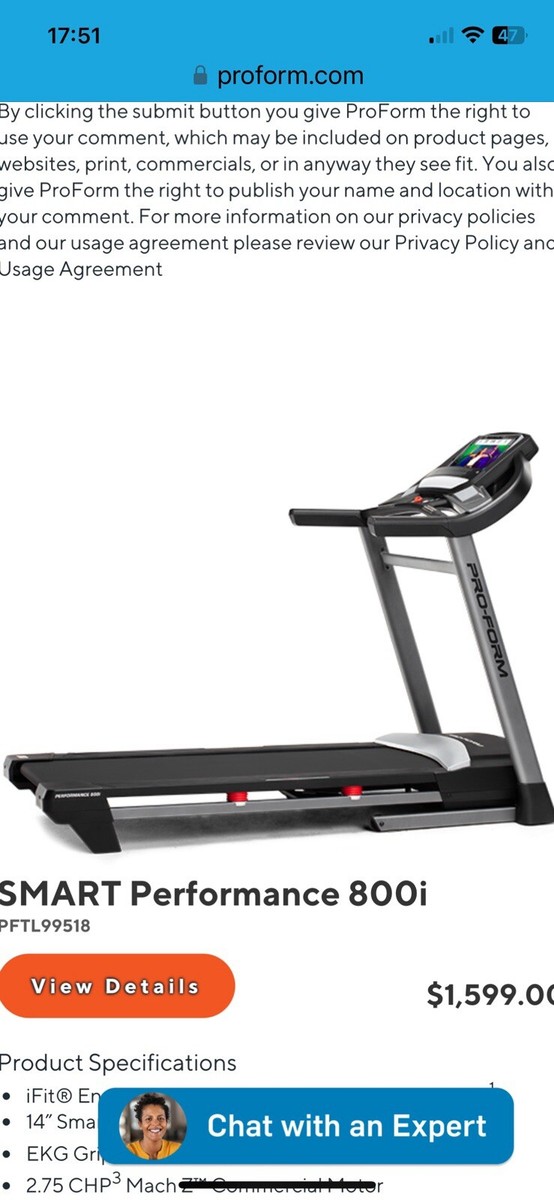 Proform Performance 800i Proform Treadmill 800i Review Treadmill