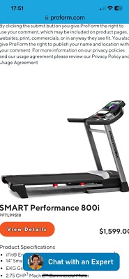 Treadmill Smart Performance 800i Treadmill Running Machine