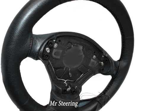 FITS BMW X1 E84 2009+ BEST QUALITY BLACK ITALIAN LEATHER STEERING WHEEL COVER - Foto 1 di 5