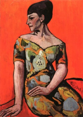 Portrait of the artist Emilie Charmy : Pierre Girieud : Archival Canvas Art