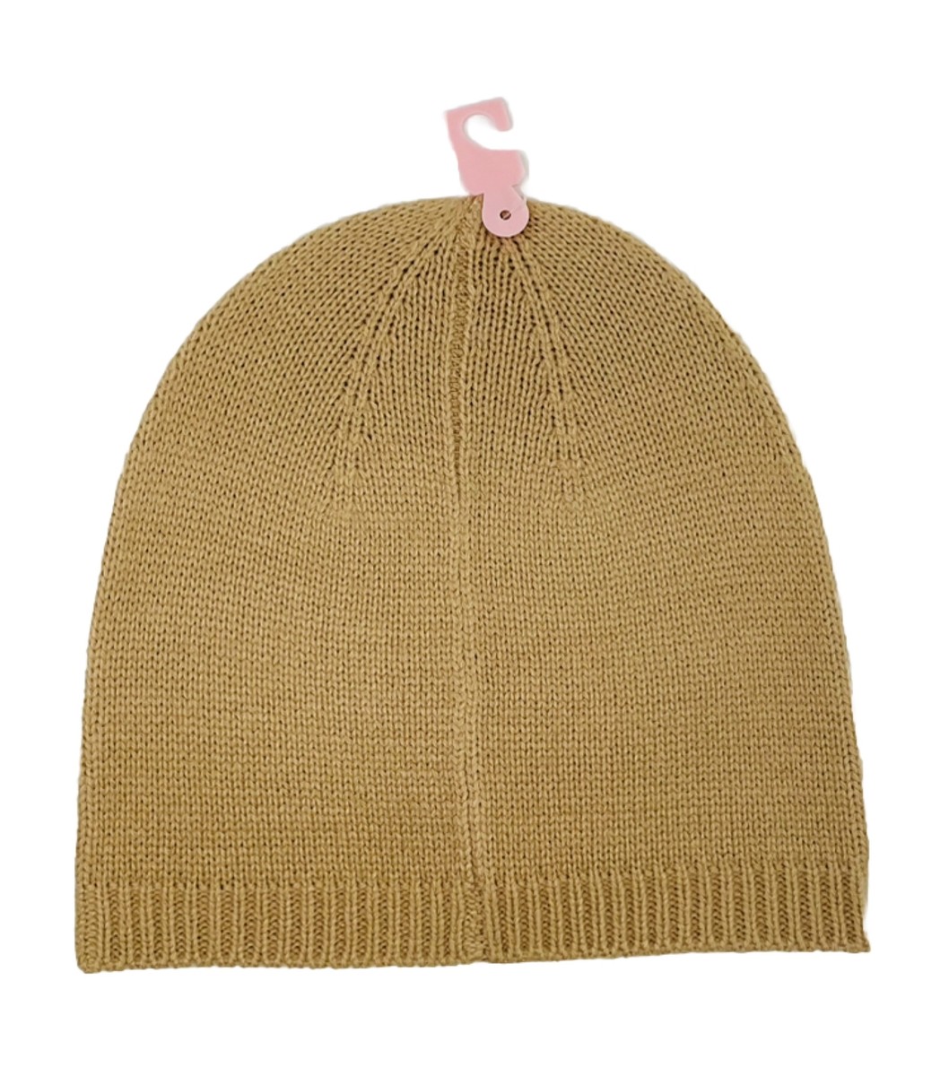 NWT Kate Spade New York Flocked Spade Beanie Roasted Cashew 