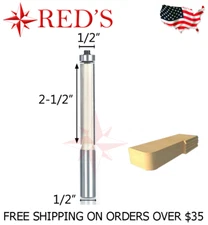 Tideway Carbide PRO LC02044088 1/2"X2-1/2" Long Flush Trim router bit 1/2 shank
