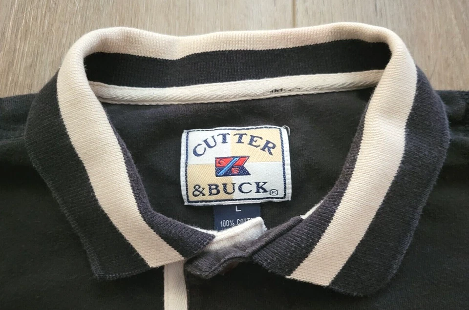 Pontiac Sunfire Polo Shirt Black Size Large Cutter and Buck Short Sleeve Y2K - Image 2 of 4