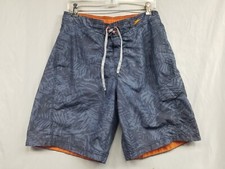 Speedo Men's Board Shorts Blue Tropical Swim Trunks Beach Size Medium