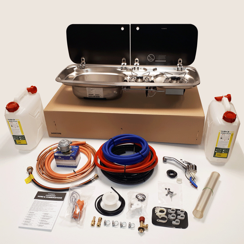SMEV 9222 L/H SINK & HOB HOT & COLD INSTALLATION KIT - CAMPERVAN MOTORHOME