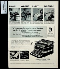 1947 Smith-Corona Office Typewriters Automatic Margin Vintage Print Ad 30051 thumbnail