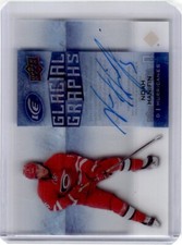 2015-16 Upper Deck Ice Glacial Graphs Noah Hanifin RC Auto Carolina Hurricanes