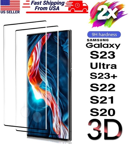 For Samsung Galaxy S24 Ultra S23 FE Plus S10 S9+ Tempered Glass Screen Protector - Photo 12 sur 16