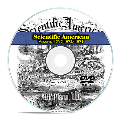 Scientific American, 384 Vintage Issues, 1872-1879, Volume 4 Patents  DVD F41