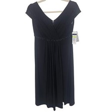 Cachet Dress Formal Dress Midi Dress Beaded Dress 14 Little Black Dress NEW 