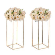 Gold Stand Wedding Centerpieces for Tables - 23.6in Tall Vases for Centerpiec...