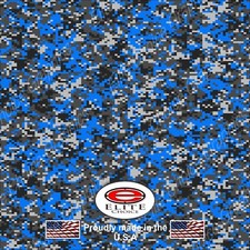 Digital Camo Blue Wrap Vinyl Truck Camo Car Suv Real Camouflage 52x6ft