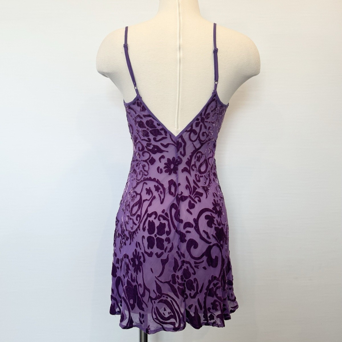 Y2K Victoria's Secret Silk Rayon Violet Purple Velvet Sheer