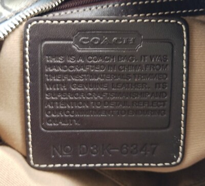 Coach 6347 Vintage Soho Black/Gray Leather and Signature C Canvas