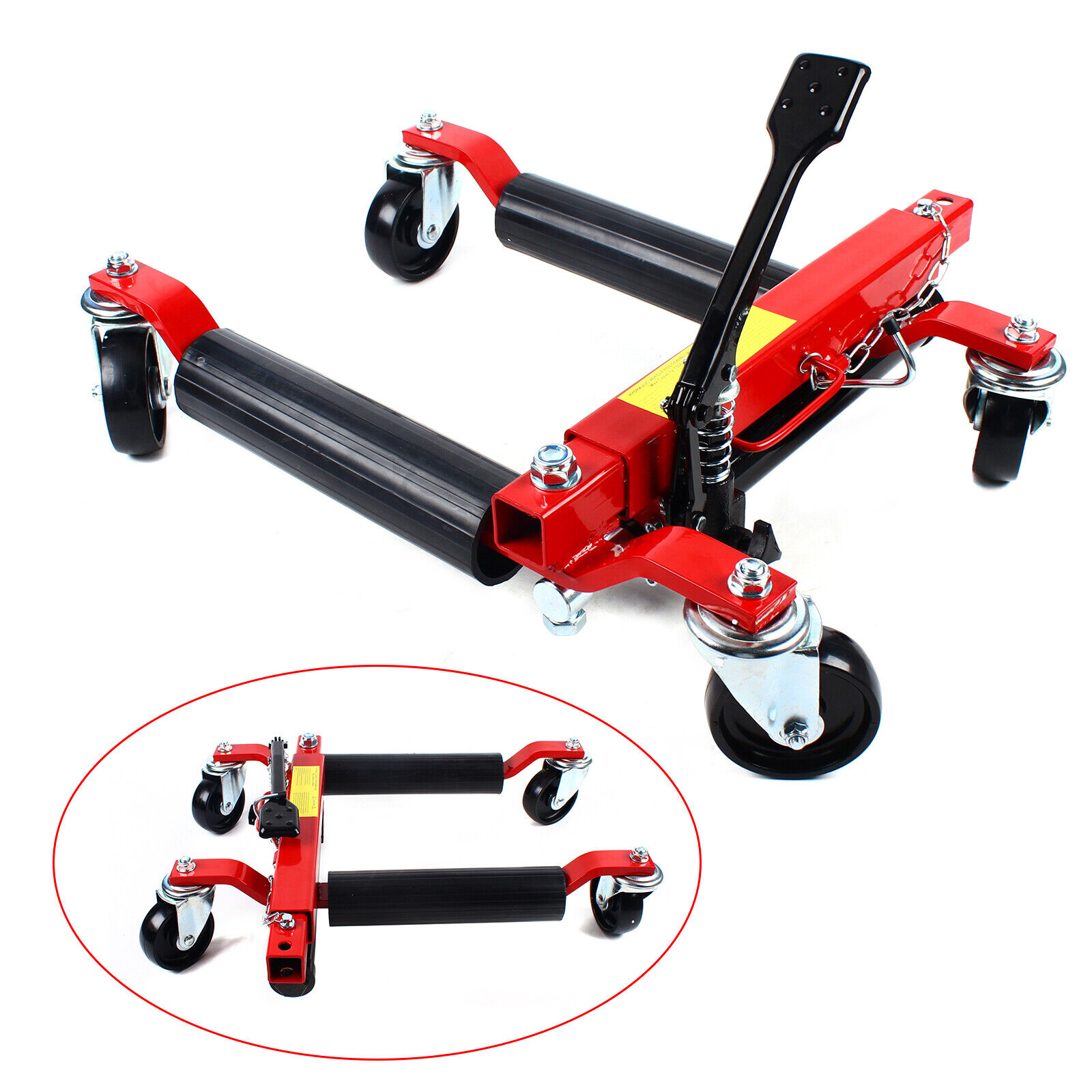 1500lbs HYDRAULIC Positioning Car Wheel Dolly Jack Lift Moving S