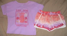 MAKE TODAY AMAZING-CARTER'S PURPLE*ORANGE & PINK SHORTS OUTFIT-SIZE 3 MONTHS-NEW
