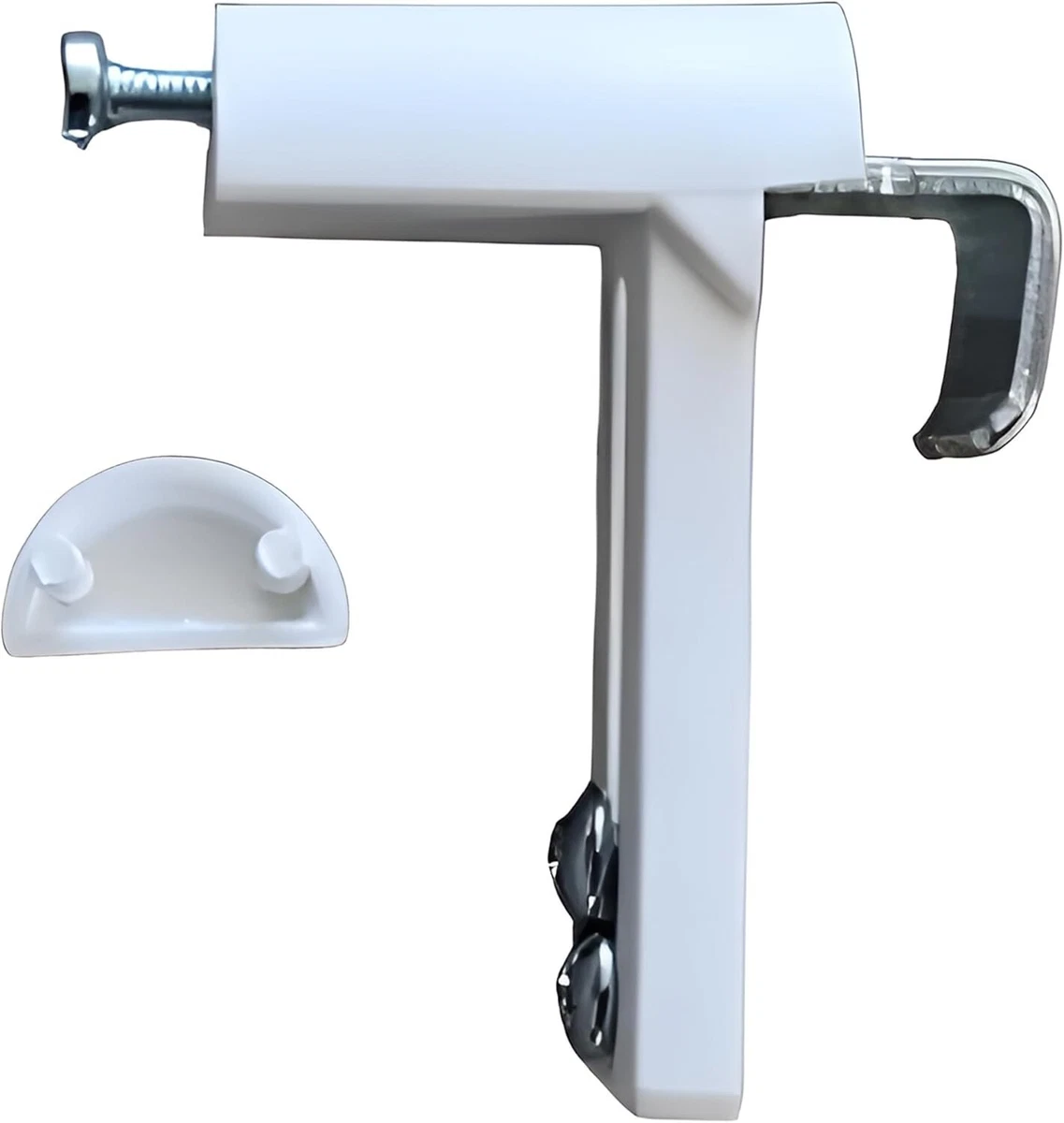 MroMax 6 staffe per asta per tende, in lega di alluminio nero, supporto singolo per asta da 2,5 cm, con viti di installazione