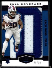 2020 Panini Plates & Patches Full Coverage Purple Zack Moss RC 09/10 Buffalo